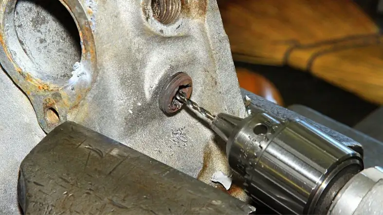 Drill And Tap Method To Fixing A Stripped Bolt Hole In An Engine Block
