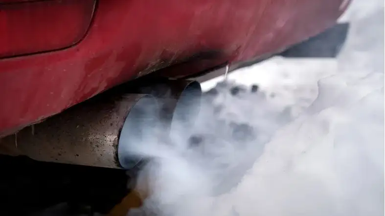 Exhaust Pipe Releasing White Smoke