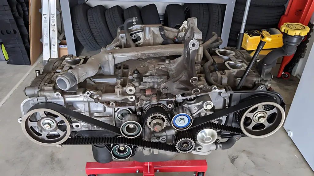How long does it take to replace Subaru head gaskets without removing the engine